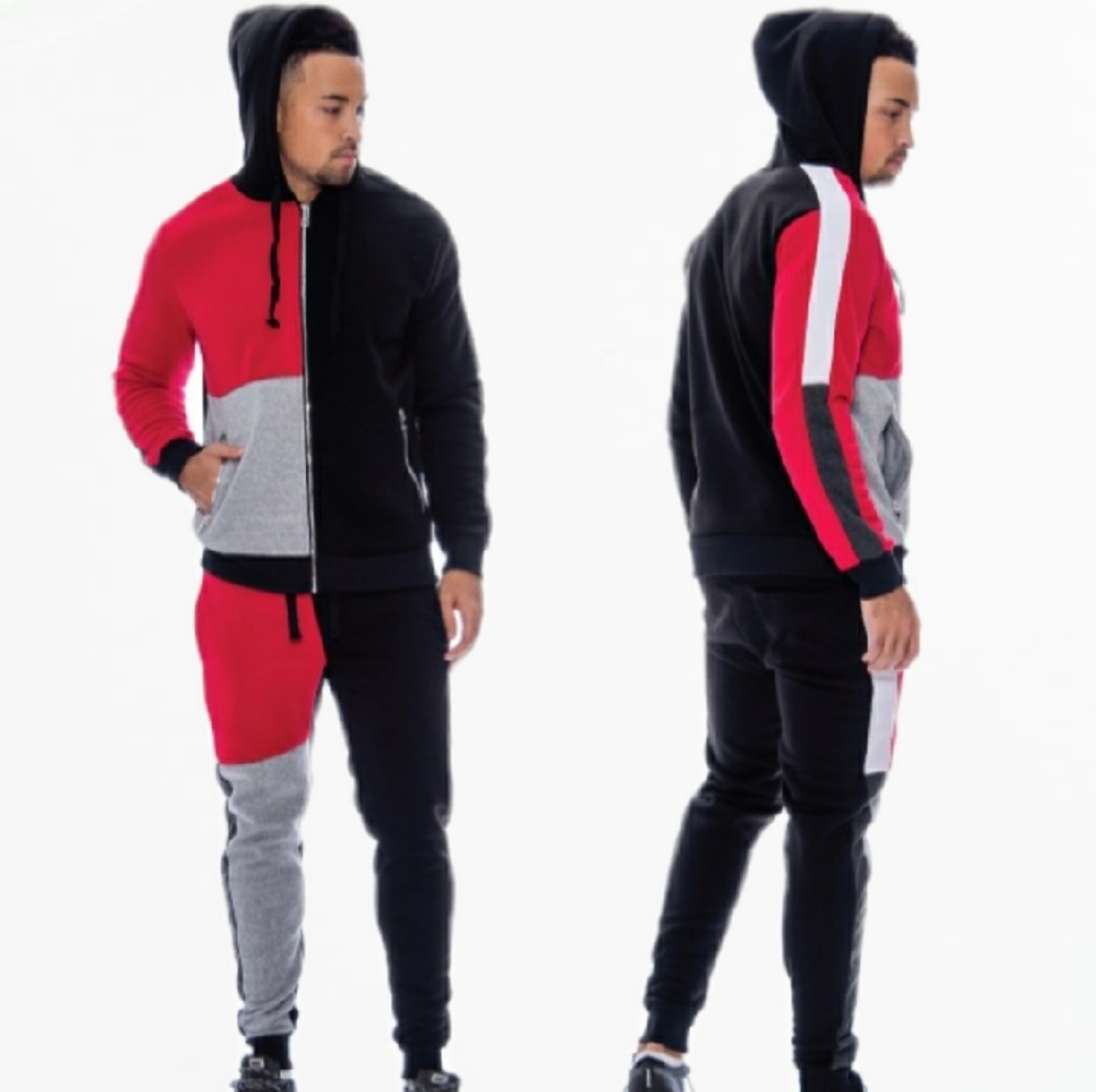 Men's Colorblock Jogger Set